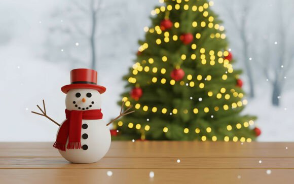 Download Festive Snowman Winter Scene Background - Premium Bundle